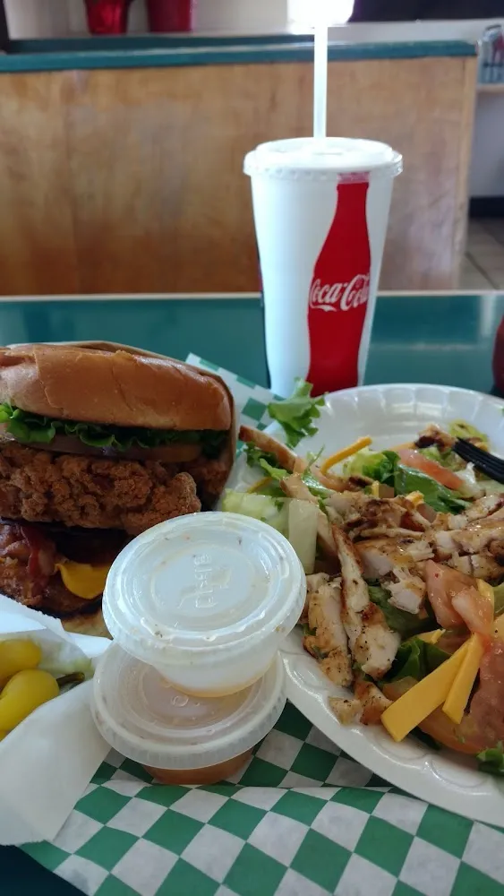 CA Chicken Sandwich and Grilled Chicken Salad